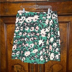Marni- Vibrant Green Floral Skirt. Size US 10